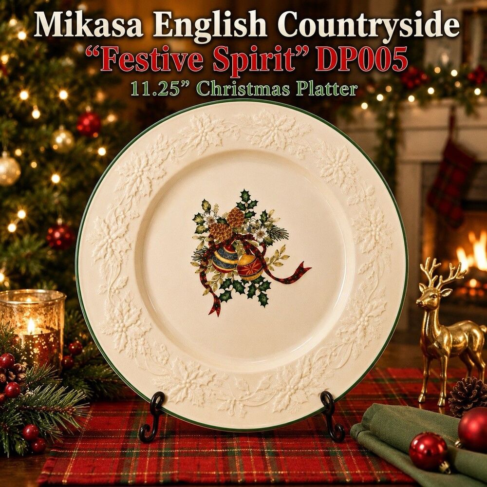 Mikasa English Countryside Festive Spirit DP005 11.25” Christmas Platter